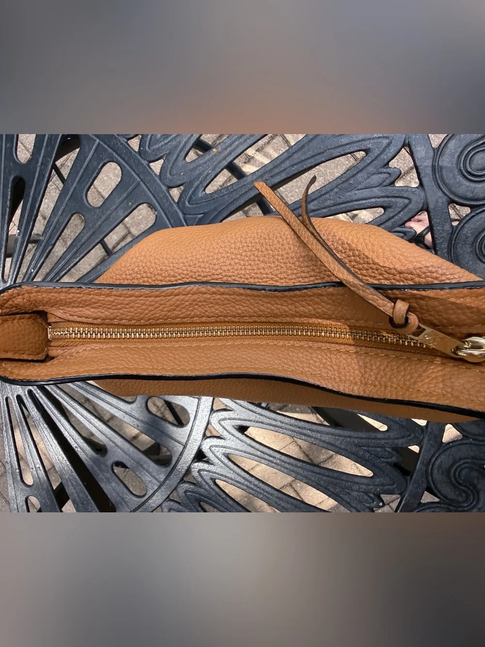 Kate Spade Zippy Convertible Crossbody Bag Warm Gingerbread Pebbled Leather